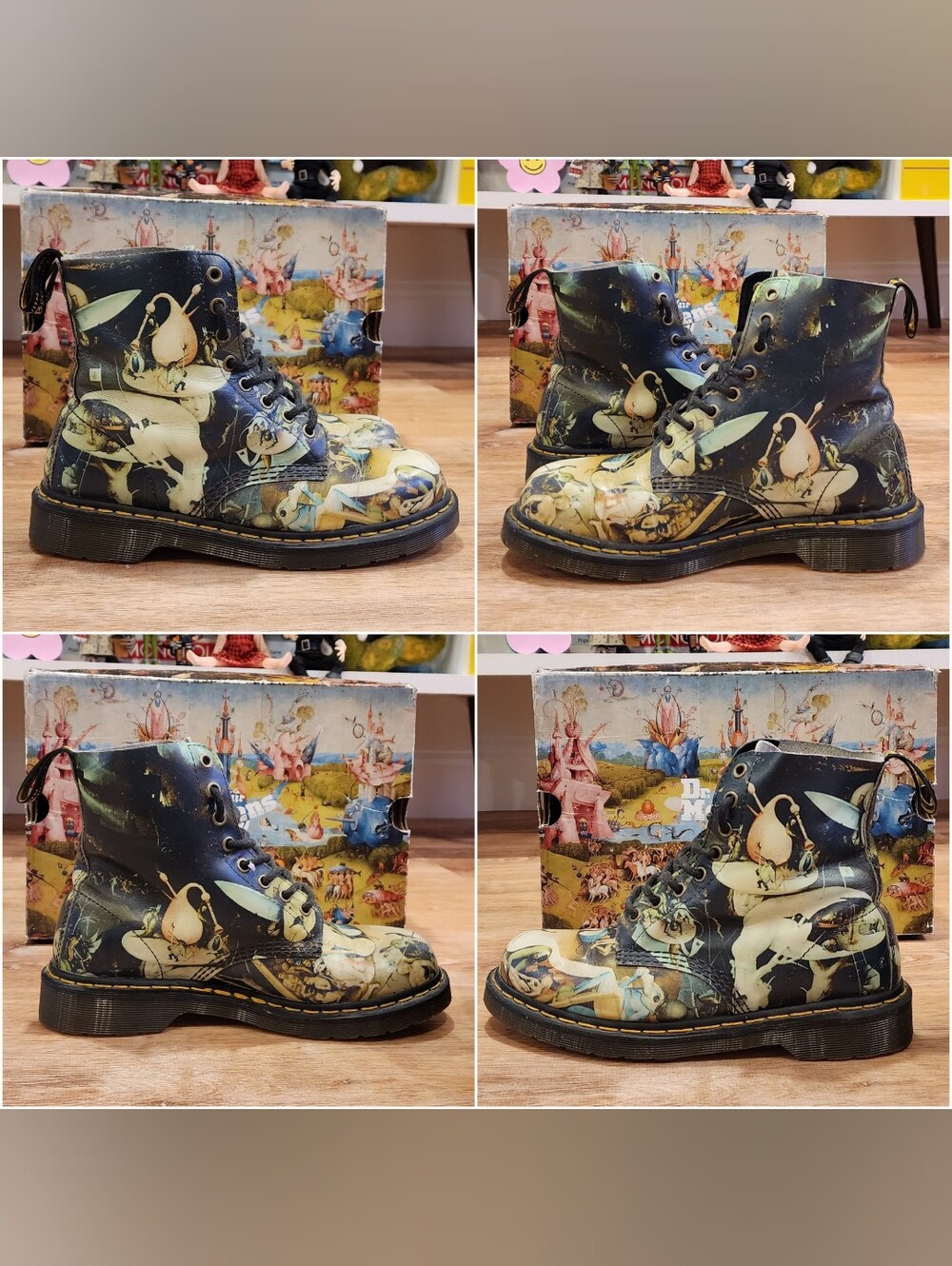 Rare Dr Martens x Hieronymus Bosch 1460 Pascal Hell Boots Men's 8 Women's 9 - Picture 2 of 8